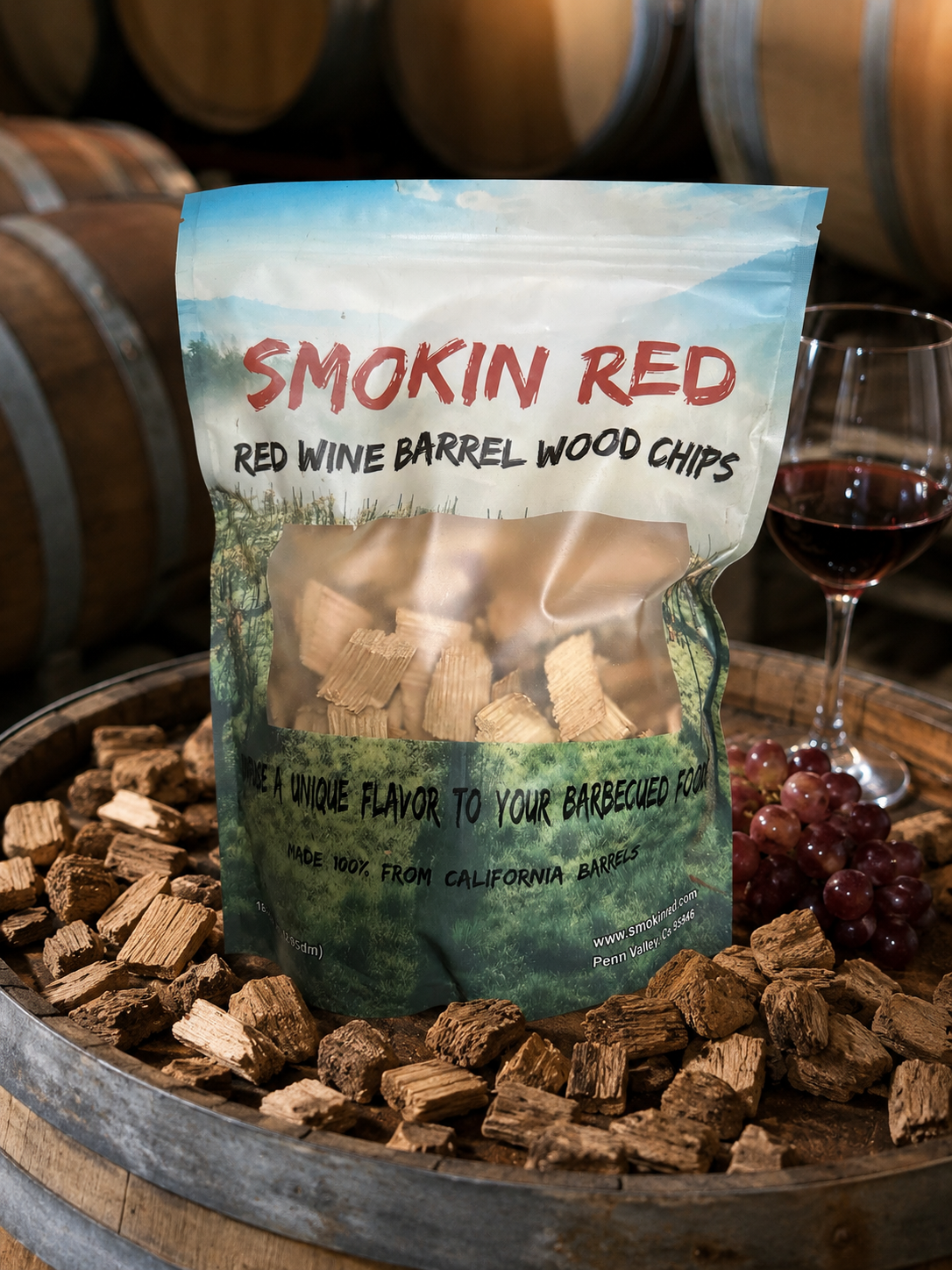 Red Wine Barrel Wood Chips